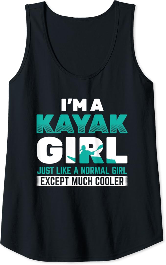 Womens Kayak Girl Much Cooler Kayaking Paddling Canoe Water